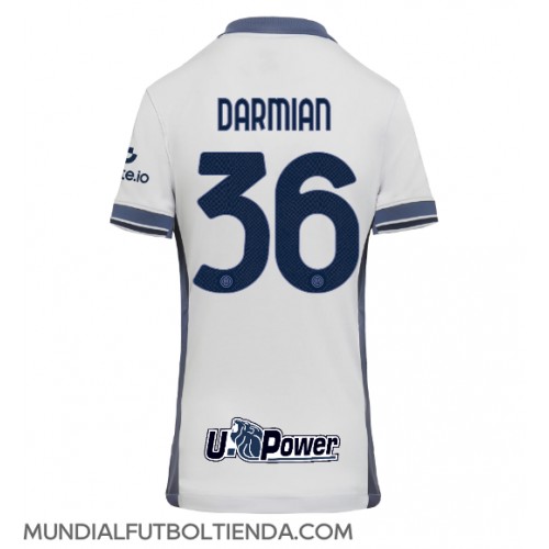 Camiseta Inter Milan Matteo Darmian #36 Segunda Equipación Replica 2024-25 para mujer mangas cortas